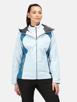 Image of Regatta Highton Stretch Ii Waterproof Shell Jacket - Light Blue, Size 8, Women