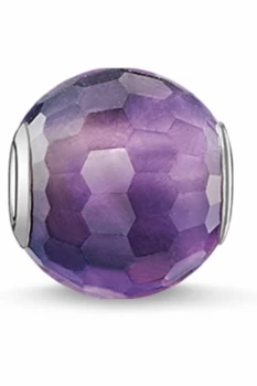 Image of Ladies Thomas Sabo Sterling Silver Karma Beads - Amethyst Bead K0089-163-13