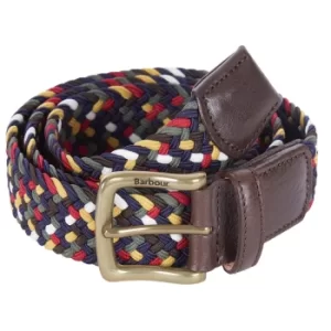 Image of Barbour Mens Tartan Coloured Stretch Belt Gift Box Classic Large