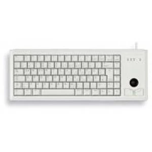 Image of Cherry G84-4400 Compact Trackball USB Keyboard Light Grey UK Lyout