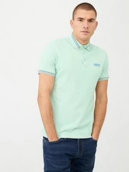 Image of Barbour International Switch Tipped Collar Polo Shirt - Peppermint, Peppermint, Size S, Men
