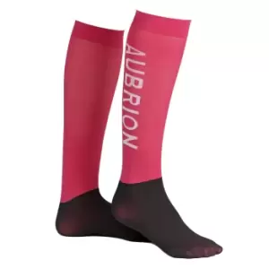 Image of Aubrion Childrens/Kids Abbey Boot Socks (One Size) (Raspberry)