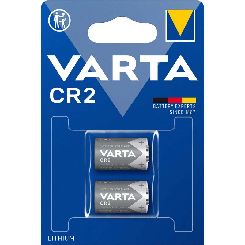 Image of Varta Varta VARTA LITHIUM Cylindrical CR2 Blister 2 Camera battery CR 2 Lithium 880 mAh 3 V 2 pc(s) 06206301402