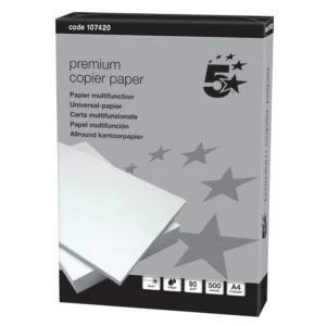 Image of 5 Star A4 Premium Copier Paper High White Pack of 500 Sheets