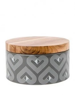 Image of Beau & Elliot Large Round Ceramic Storage Jar With Acacia Wood Lid
