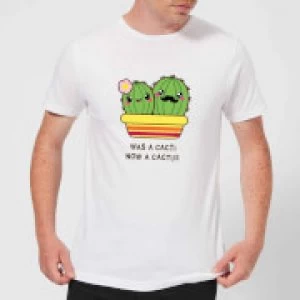 Image of Was A Cacti, Now A Cactus T-Shirt - White - 3XL