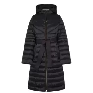 Image of Michael Kors Long Fitted Puffa Jacket Womens - Black