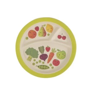 Image of Sass & Belle Happy Fruit & Veg Bamboo Kid's Plate