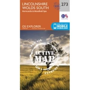 Image of Lincolnshire Wolds South by Ordnance Survey (Sheet map/Active map, folded, 2015)
