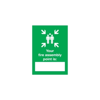 Image of Fire Assembly Point Vinyl Sign - 297 X 420MM
