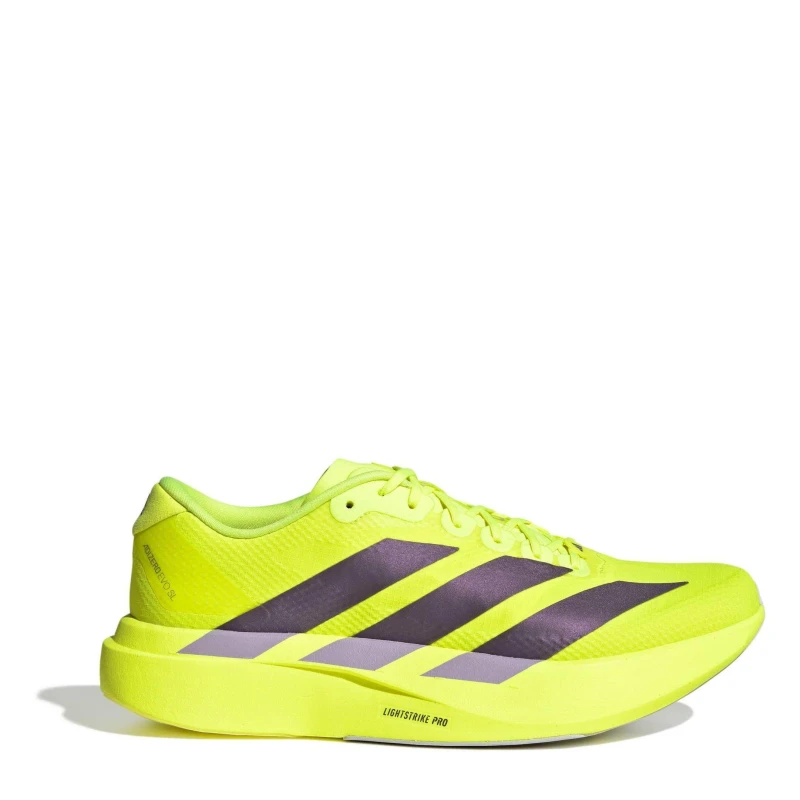 Image of adidas Adizero EVO SL Shoes Mens Solar Yellow male 10.5 (45.3)