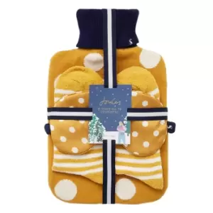 Image of Joules Cosydale Hot Water Bottle Gift Set Antique Gold Spot