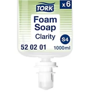 Image of Tork Clarity Hand Soap Foam Refill S4 Premium 520201 99% of Ingredients from Natural Origin 1 L