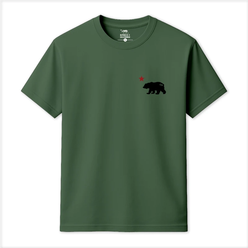 Image of Republic of California Mens Cali Bear T-Shirt in Khaki Size: XL Khaki Male XL