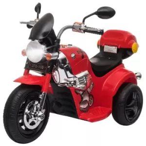 Image of Reiten Kids Electric Motorbike Ride On Trike 6V with Lights, Music, Horn & Storage - Red