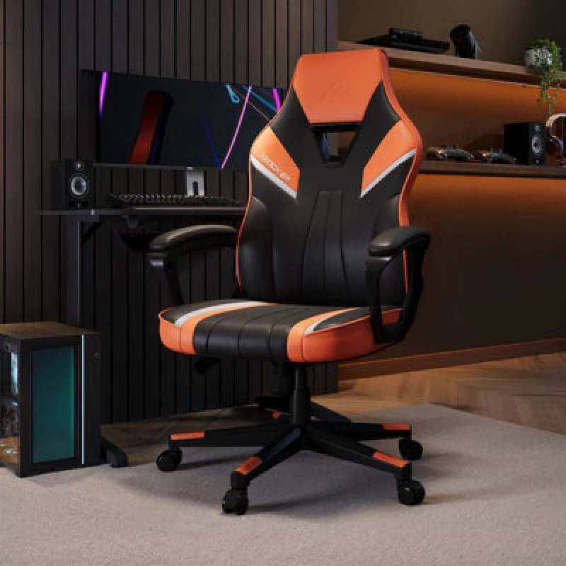 Image of X Rocker Tempest Ergonomic PC Office Gaming Chair - Orange 2025241