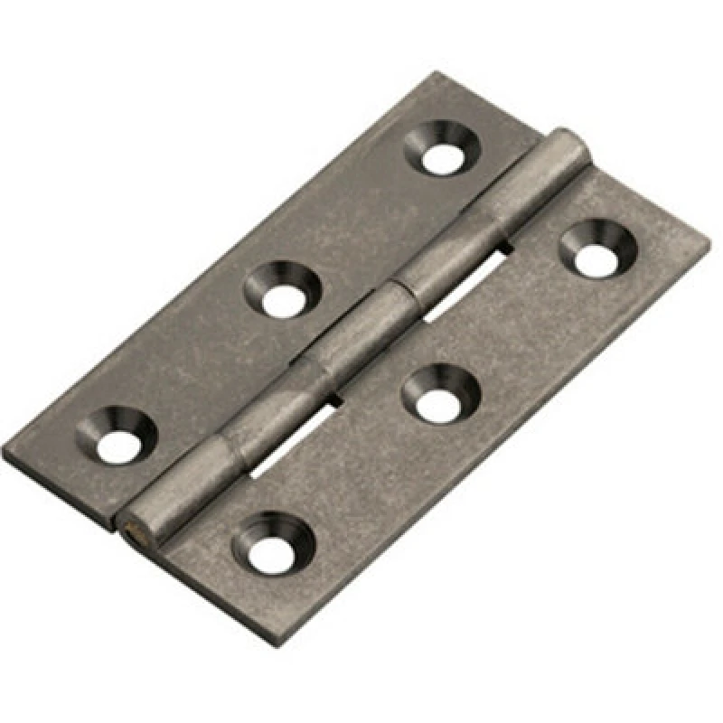 Image of Loops PAIR 64 x 35 x 2mm Cabinet Hinge Pewter Metal Small Cupboard Door Multi