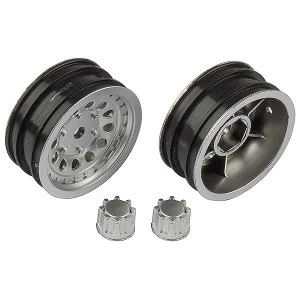 Image of Associated Cr12 Wheel Set Satin Silver