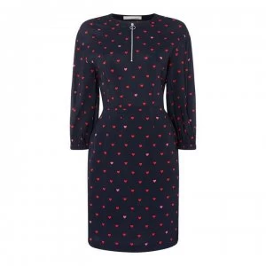 Image of Oui Heart Dress - 0573 Dk Blue