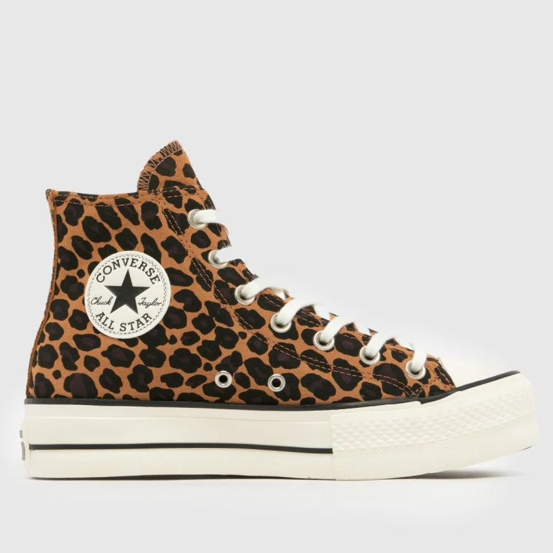 Image of Converse All Star Lift Winterluxe Leo Trainers in Print Print UK 3 (EU 35)