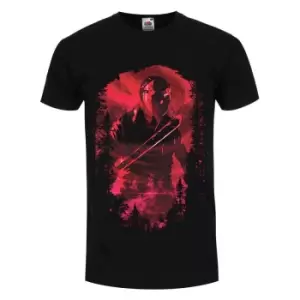 Image of Grindstore Mens Jason Voorhees Silhouette T-Shirt (M) (Black)