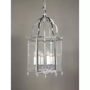 Image of Impex Belgravia Chrome Lanterns Pendant Ceiling Light
