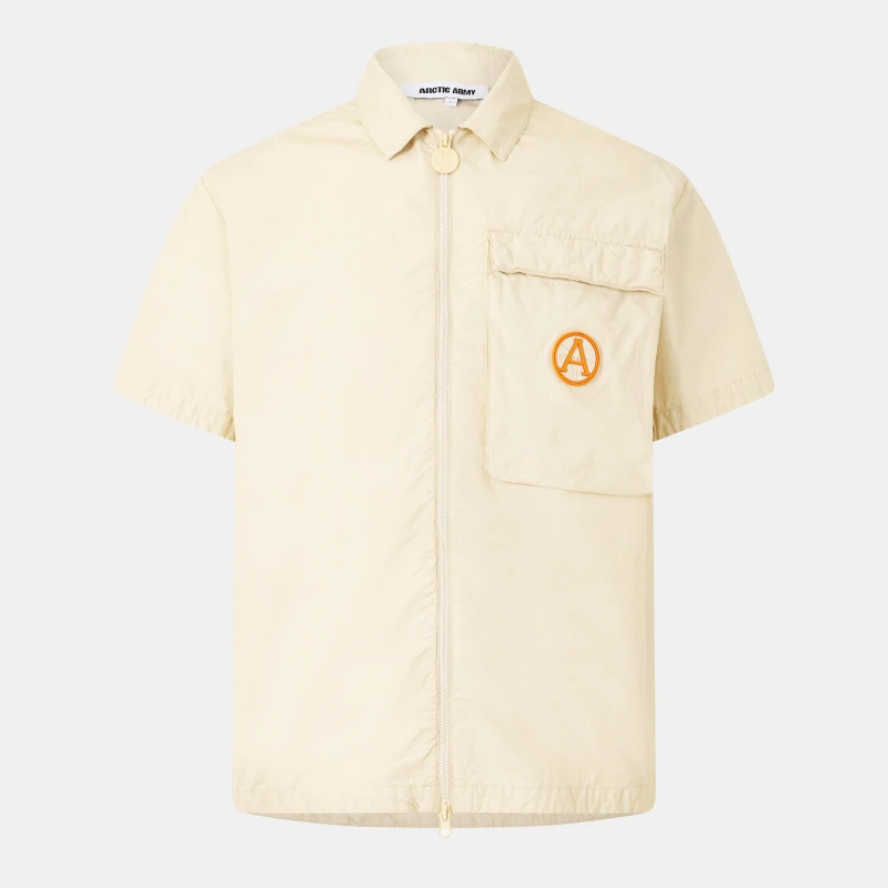 Image of Arctic Army Mens Urban Style Overshirt Wash Chalk male X Small