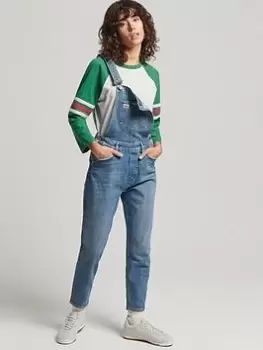 Image of Superdry Slim Taper Dungaree - Multi, Size 10, Women