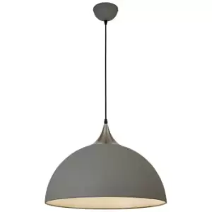 Image of Luminosa 50cm Large Pendant, 1 x E27, Sand Grey, Satin Nickel