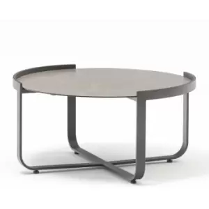 Image of Harbour Lifestyle - Bloom Coffee Table - 80cm Ceramic Top/Charcoal