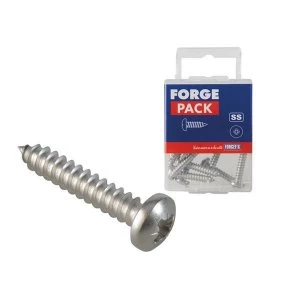 Image of ForgeFix Self-Tapping Screw Pozi Compatible Pan A2 SS 1" x 4 ForgePack 40