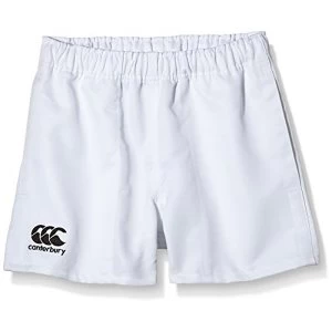Image of Canterbury Of New Zealand Boys Rugby Professional Polyester Shorts-White, Size 8, 8