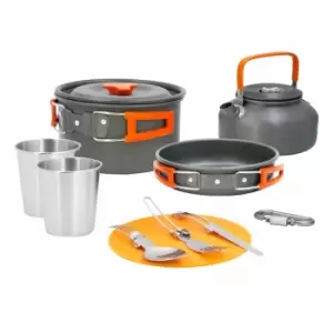 Image of Milestone Camping 11Pc Aluminium Camping Cookware Kit