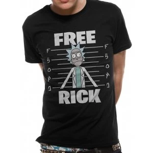 Image of Rick & Morty - Unisex Small Free Rick T-Shirt (Black)