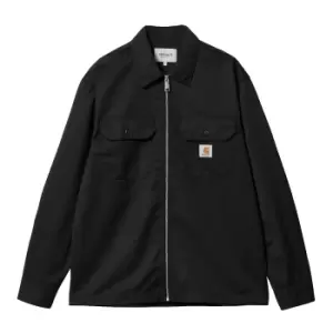 Image of carhartt WIP L/S Craft Zip Shirt, black