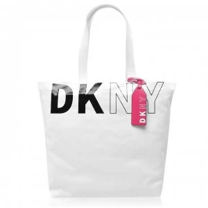 Image of DKNY Pvc Tote Bag - WhiteBlackWHB