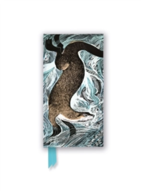 Image of Angela Harding: Fishing Otter (Foiled Slimline Journal) Notebook / blank book