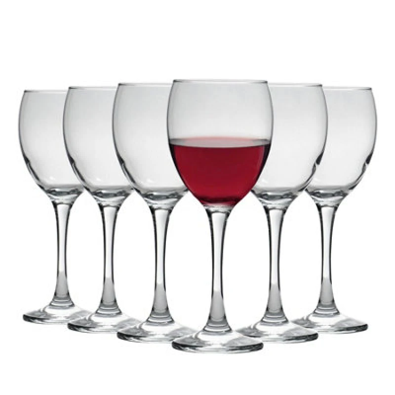 Image of LAV Venue Red Wine Glasses - 340ml - Clear - Pack of 6 Clear unisex