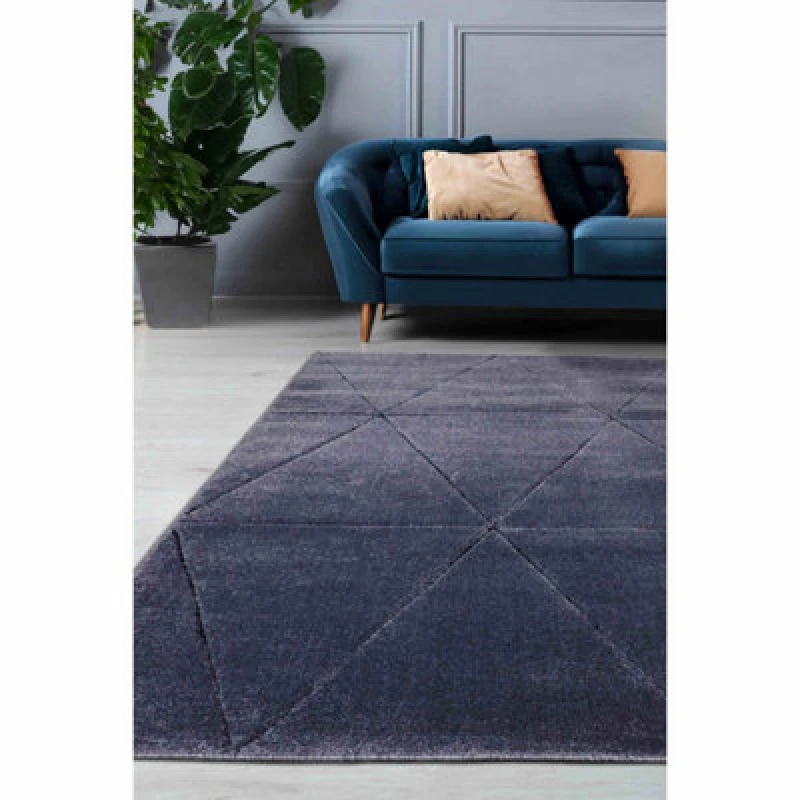 Image of Homemaker Sara Carved Triangle Rug Navy - Homemaker - Size: 80X150 Navy 80X150 WB94007