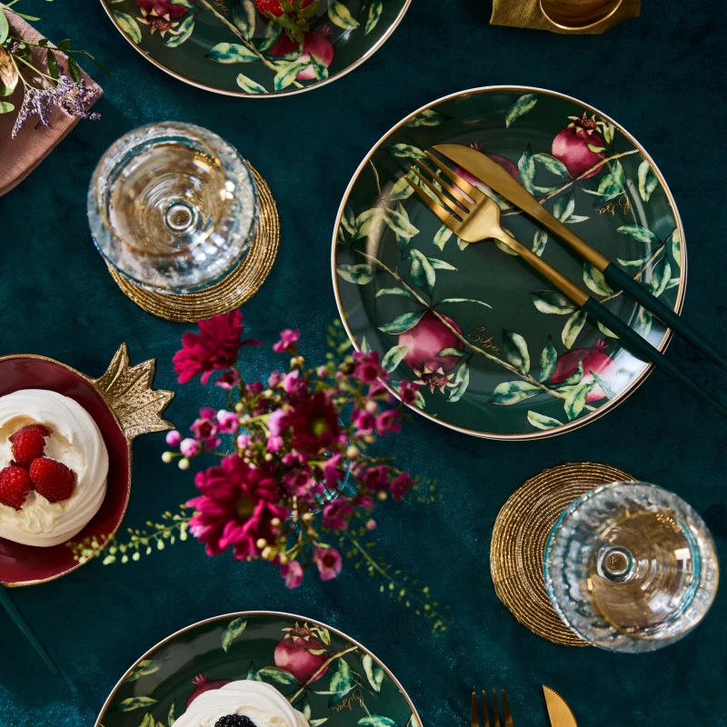 Image of Biba Biba Printed Plates Set of 4 - Multi Multi One Size