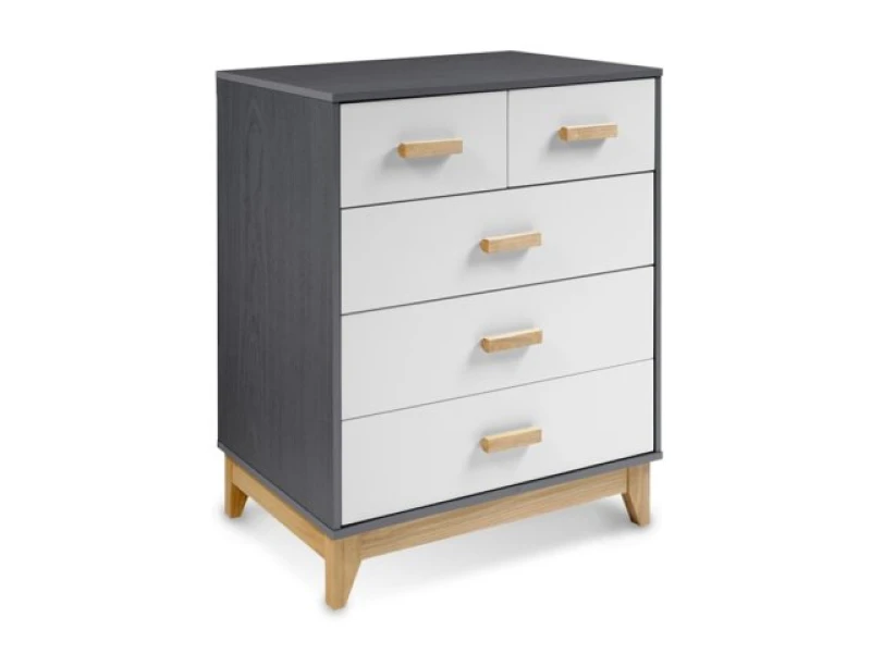 Image of Seconique Cleveland Grey and White 32 Drawer Chest of Drawers