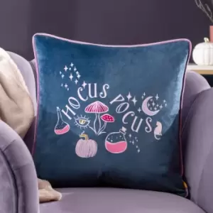 Image of Hocus Pocus Cushion Navy, Navy / 43 x 43cm / Polyester Filled