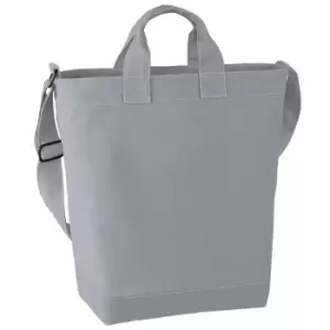 Image of Bagbase Canvas Daybag / Hold & Strap Shopping Bag (15 Litres) (Pack of 2) (One Size) (Light Grey)
