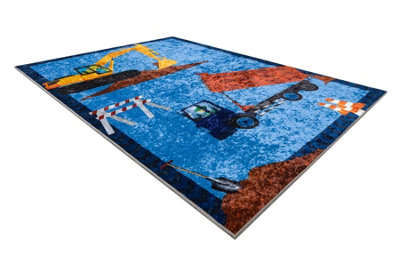 Image of RugsX Junior 51827.803 Washing Carpet Truck, Excavator For Children Anti-Sli 80X150 Cm