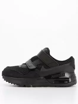 Image of Nike Air Max Systm Infants Unisex Trainers - Black, Size 9.5