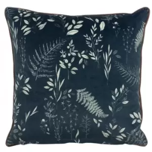 Image of Furn Fearne Botanical Cushion Cover (50 x 50 cm) (Teal) - Teal