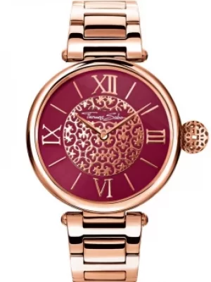 Image of THOMAS SABO Ladies Karma Rose Gold Tone Arabesque Bracelet Watch...