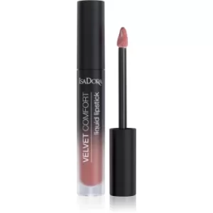 Image of IsaDora Velvet Comfort Semi-Matte Lipstick Shade 52 Coral Rose 4ml