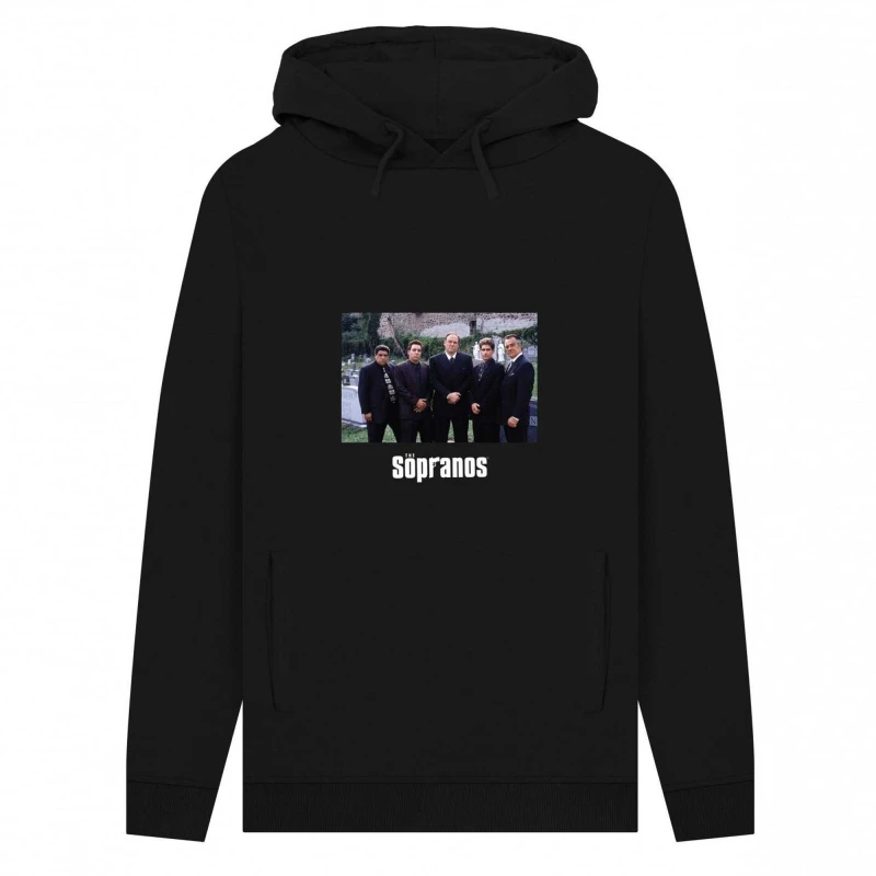 Image of The Sopranos Mens Cast Hoodie in Black Size: Small Black Male S