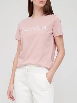 Image of Calvin Klein Core Logo T-Shirt - Pink